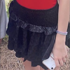 Leopard print shiny skirt!